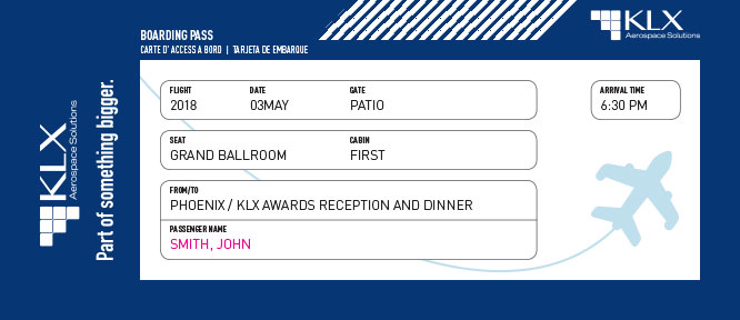 KLX Boarding Pass Invitation